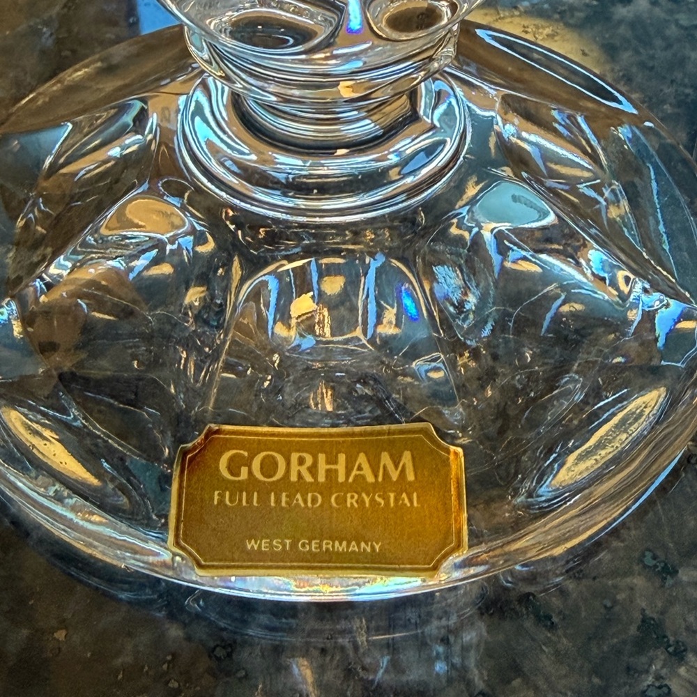 Gorham Crystal Candle Holders - Picture 2 of 3